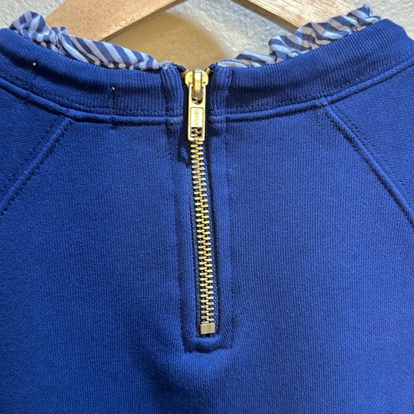 J. Crew Woven Large ruffleneck pullover sweatshirt - Picture 6 of 10